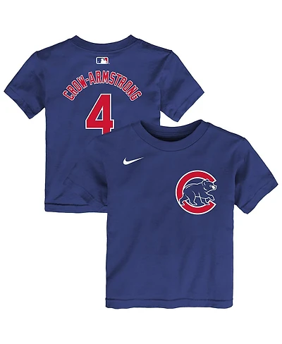 Nike Toddler Pete Crow-Armstrong Rush Blue Chicago Cubs Name Number T-Shirt