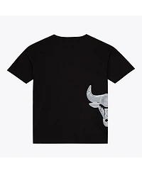 Mitchell Ness Men's Black Chicago Bulls Chrome Heritage T-Shirt