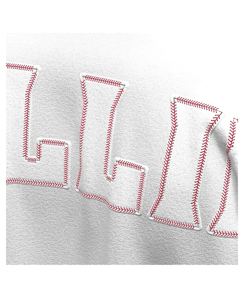 Fanatics Women's White Philadelphia Phillies Baseball Stitch Spirit Jersey Long Sleeve T-Shirt