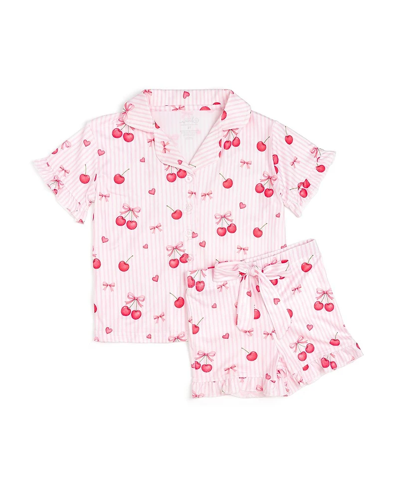 Sweet Wink Little Girls Cherry Bows Lounge Set
