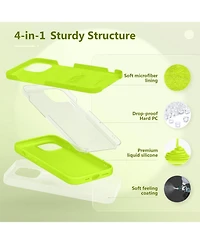 Gonez for iPhone 15 Case, Liquid Silicone Case with Anti-Scratch Soft Microfiber Lining Shockproof Protective Phone Cover