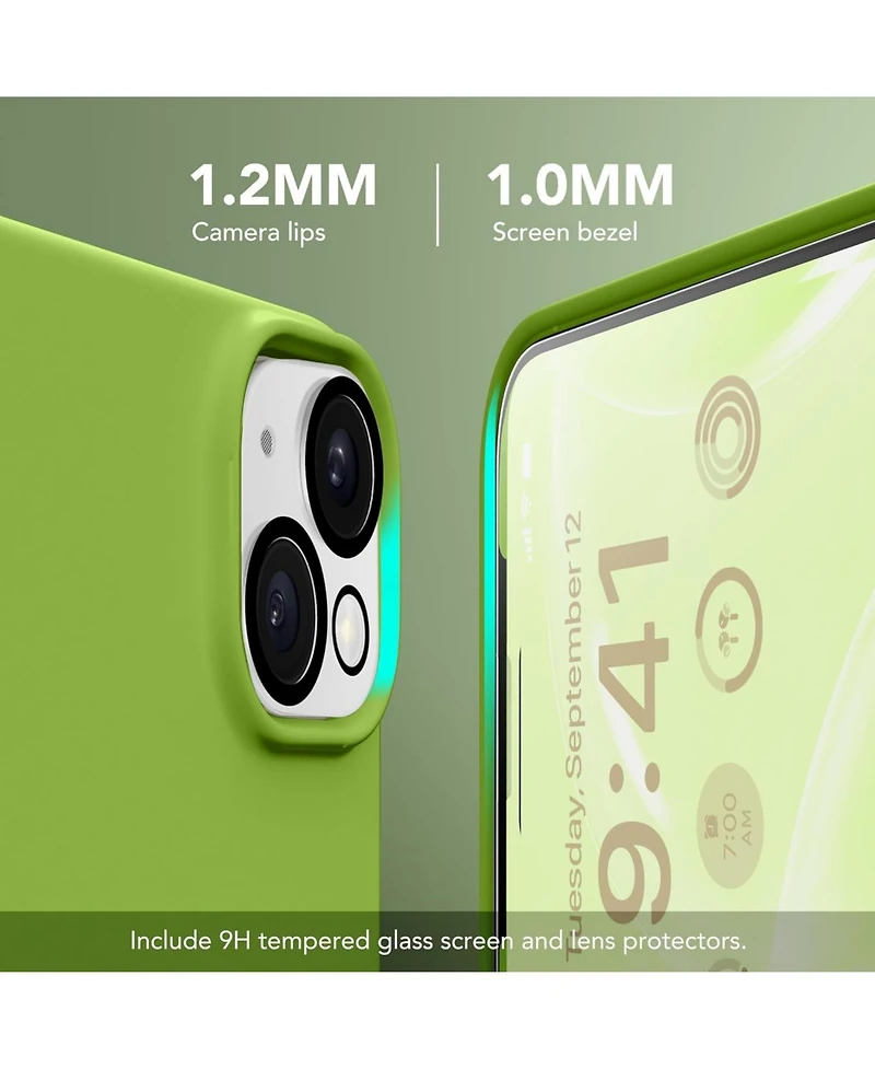 Gonez Magnetic for iPhone 15 Case Anti-Scratch Microfiber Lining Shockproof Protective Silicone Phone Cover