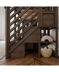 Max and Lily Twin over Staircase Bunk Bed with Storage Drawers