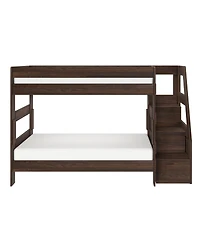 Max and Lily Modern Farmhouse Twin Over Bunk Bed With Staircase