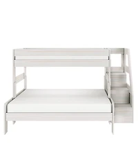 Max & Lily Modern Farmhouse Twin Xl Over Queen Bunk Bed With Staircase