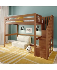 Max & Lily Classic Twin High Loft with Staircase