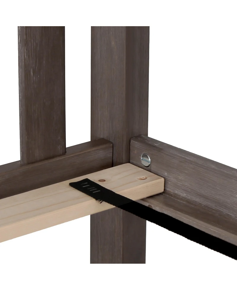 Max and Lily Queen Bed Frame, Solid Wood Platform with Slatted Headboard for Kids