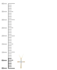 14k Gold Pendant, Diamond Cross (1/4 ct. t.w.)