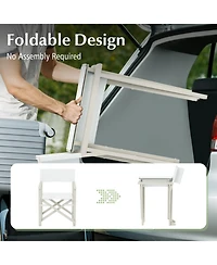 Gouun Folding Acacia Wood Director Chair with Washable Fabric Seat