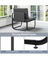 Gouun Outdoor Low-Profile Patio Chairs Set of 2 with Removable Cushions