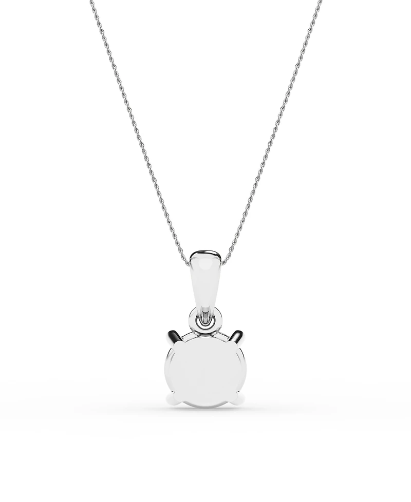 Diamond Cluster Pendant Necklace in Sterling Silver (1/10 ct. t.w.)