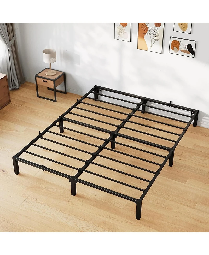 gaomon 8 in King Bed Frame, Heavy Duty Metal Platform Bed Frame with Durable Iron Slat Support and Legs, No Box Spring Required Support Up to 800 Lbs