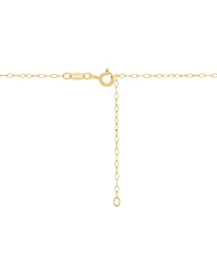 Macy's Created Emerald (1-5/8 ct. t.w.) and Created White Sapphire (1/4 ct. t.w.) Pendant Necklace in 14k Yellow Gold-Plated Sterling Silver