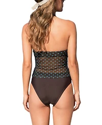 Cupshe Women's Tankini Top with Polka Dot Print