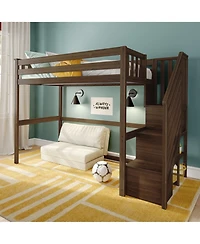 Max & Lily Classic Twin High Loft with Staircase