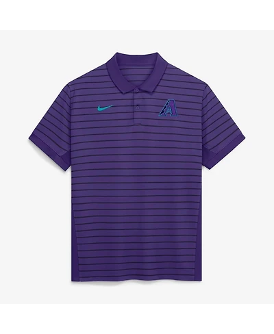 Nike Men's Purple/Black Arizona Diamondbacks Authentic Collection City Connect Striped Victory Dri-fit Polo Shirt
