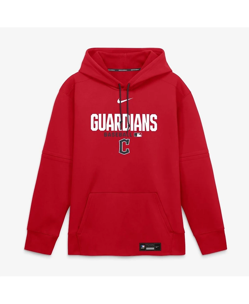 Nike Men's Red Cleveland Guardians Authentic Collection Therma-fit Hoodie