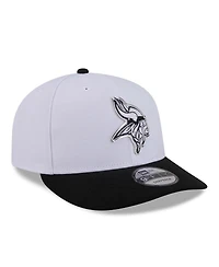 New Era Men's White/Black Minnesota Vikings 2026 Nfl Draft Pre-Curved 9FIFTY Snapback Hat