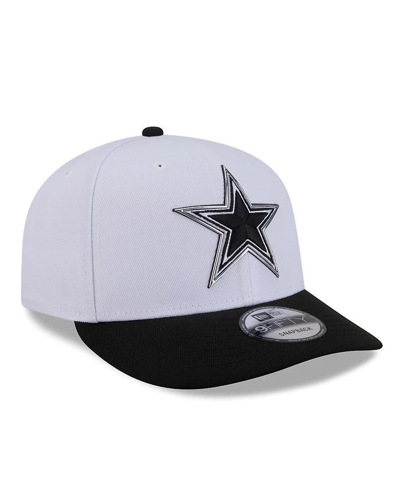 New Era Men's White/Black Dallas Cowboys 2026 Nfl Draft Pre-Curved 9FIFTY Snapback Hat