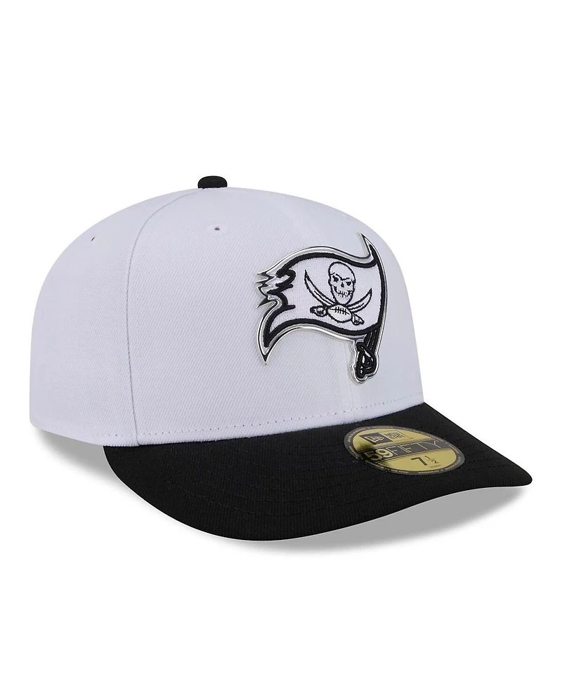 New Era Men's White/Black Tampa Bay Buccaneers 2026 Nfl Draft Pre-Curved 59FIFTY Fitted Hat