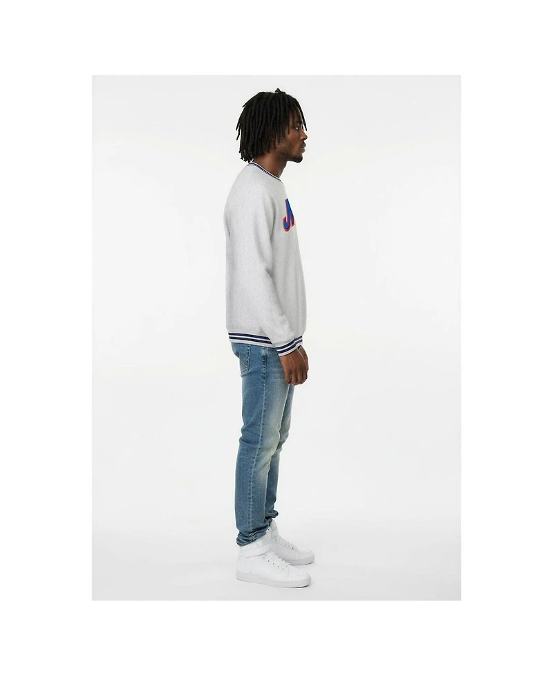 Champion Men's Heather Gray New York Mets Reverse Weave Sweatshirt