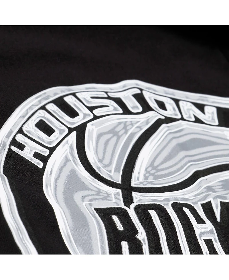Mitchell & Ness Men's Black Houston Rockets Chrome Heritage T-Shirt