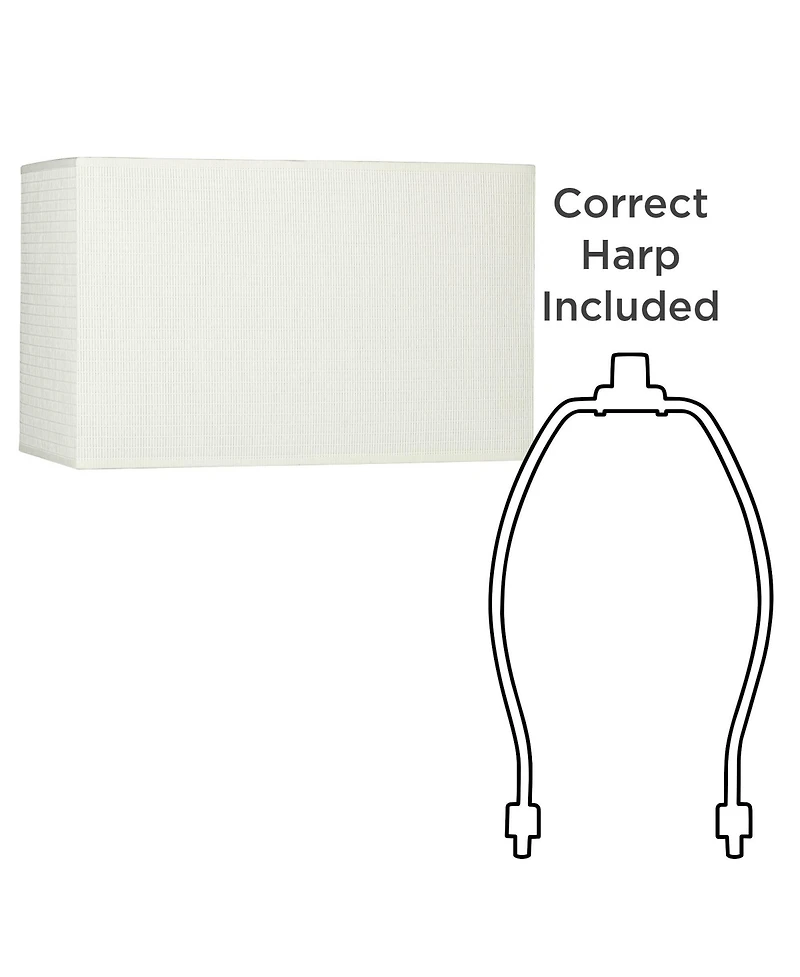 Springcrest Set of 2 Rectangular Lamp Shades 16" x 8" x 10" High
