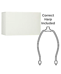 Springcrest Set of 2 Rectangular Lamp Shades 16" x 8" x 10" High