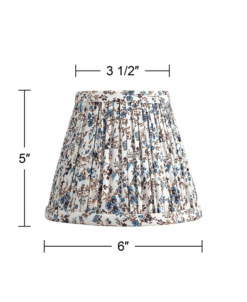 Springcrest Nelle Floral Clip On Candelabra Lamp Shade Replacement, Set of 4