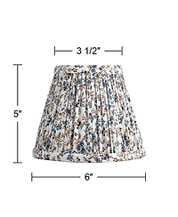 Springcrest Nelle Floral Clip On Candelabra Lamp Shade Replacement, Set of 4