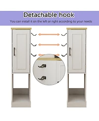 Streamdale Furniture 44.49" Slim Av Media Stand with 2 Drawers & 3 Hooks