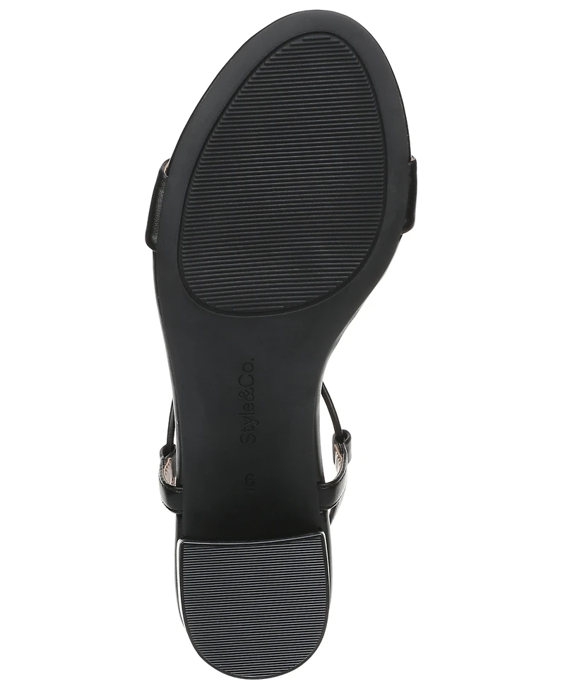 Style & Co Women's Blancaa Block Heel Stone Dress Sandals, Macy's Exclusive