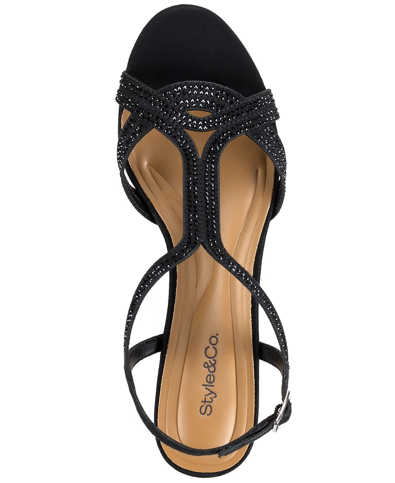 Style & Co Women's Ginnyy Evening Kitten Heel Sandals, Macy's Exclusive