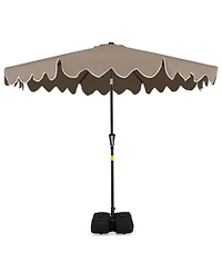 Slickblue Outdoor Patio Umbrella with Stable Weighted Base and Sandbag Anchors