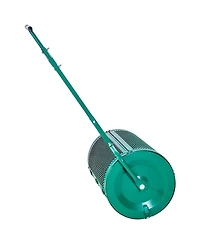 Sugift Compost Spreader, 24 inches Wide with Adjustable Height, Powder-Coated Steel Roller