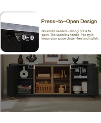 Rainsken 64-Inch Wavy Tv Cabinet