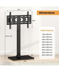 Gouun Height-Adjustable Floor Tv Stand with Swivel Mount for 32-70 Inch TVs