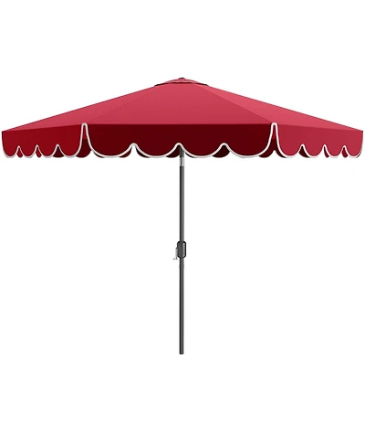 Sugift 10 ft Patio Market Umbrella with Crank and Tilt Adjustment