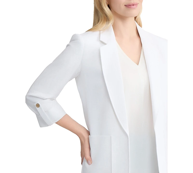 Jones New York Women's Notch Collar Patch Pocket Jacket