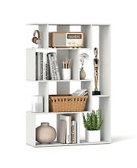 Gouun 47 in 6-Cube Geometric Open-Back Bookshelf with Reinforced Back Panel