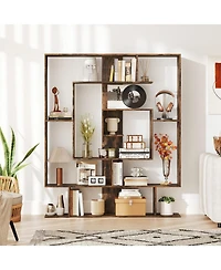 Gouun 7-Tier Open Display Bookshelf Rack for Home Office, 49.5 x 8.5 x 59