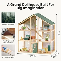 Tiny Land Sweetwood Evergreen Dollhouse without Dolls
