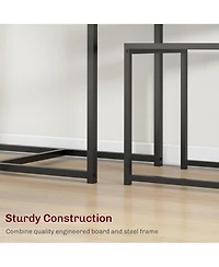 Homcom 3-Piece Industrial Dining Table Set for 2 Kitchen Table and Chairs