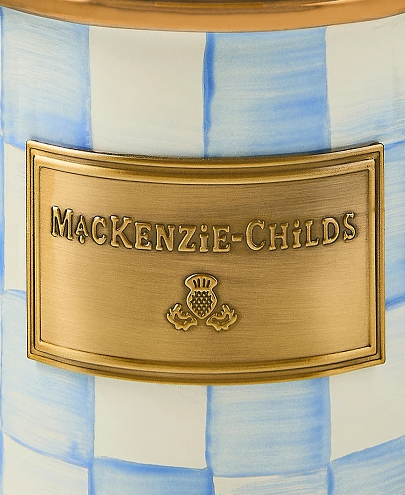 MacKenzie-Childs Sky Check Demi Canister