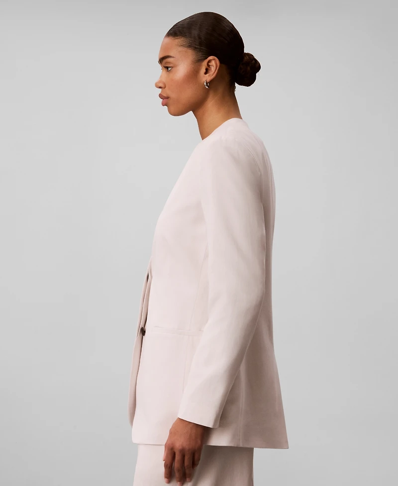 Calvin Klein Women's Classic Fit V-Neck Blazer