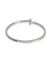Pre-Owned Tiffany & Co White Gold Diamond Tiffany T T1 Narrow Hinged Bracelet