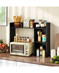 Gouun 3-Tier Desktop Bookshelf with 4 Shelves, 37 x 10 x 29