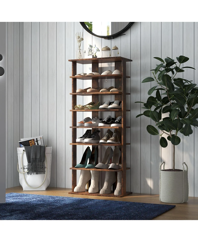 Gouun 7-Tier Vertical Shoe Rack for Front Door, 18.5" x 10" x 43.5"