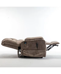 Flynama Electric Lift Relax Chair for Elderly, Power Recliner Lounge Sofa with 180degree(s) Flat Recline