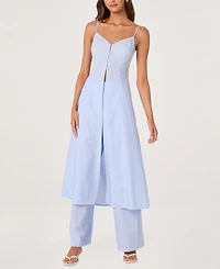 Astr the Label Women's Rena Sleeveless Cotton Tunic Top